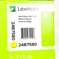 Lexmark 24B7580, toner cartridge, yellow, for XC9635, XC9645 and XC9655