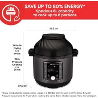 Instant Pot 11-in-1 Multi-Cooker with Air Fryer, 7.6 L, 1500 W, Black