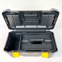 STANLEY STST1-75520, Essential TB 19 Zoll Werkzeugkoffer mit Kunststoffverschlüssen, 482 x 254 x 250 mm, Schwarz-Gelb