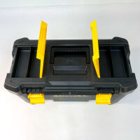 STANLEY STST1-75520, Essential TB 19 Zoll Werkzeugkoffer mit Kunststoffverschlüssen, 482 x 254 x 250 mm, Schwarz-Gelb
