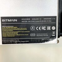 BITMAIN Antminer T21.190T, Bitcoin Miner, SHA-256 Algorithmus, 380 V-415 V, 3610 W, APW11A1216-1a