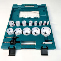 Makita D-63993 Universal Hole Saw Set, 16-piece, Ø 16–76 mm, for wood, PVC, non-ferrous metals, and aluminum