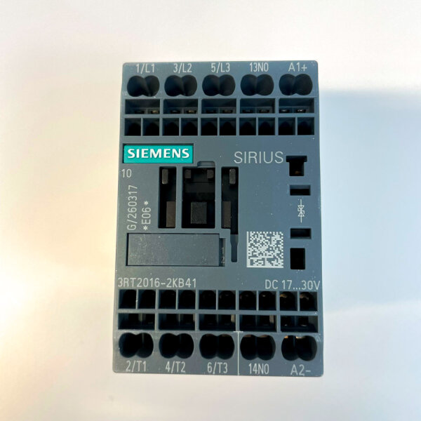 Siemens SIRIUS 3RT2016-2KB41, schütz, DC 17–30 V, AC-3 9 A, 400 V 4 kW