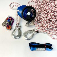 PSA AG 10 K Hub A, rescue and abseiling device, lifting height 110 m, width 25 mm, maximum load 225 kg