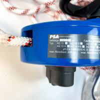 PSA AG 10 K Hub A, rescue and abseiling device, lifting height 110 m, width 25 mm, maximum load 225 kg