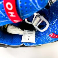 AIROH Aviator 3 Hima, Cross Motorradhelm, Größe S (Max 30°) HPC Carbon, ECE 2206, Grau Blau Fluogelb