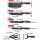 LUCKY LK-WS10, 6-teiliges Küchenmesser-Set, Hackmesser, Kochmesser, Tranchiermesser, Universalmesser, Keramikschäler, geschmiedeter Edelstahl, ergonomischer Holzgriff, Schwarz
