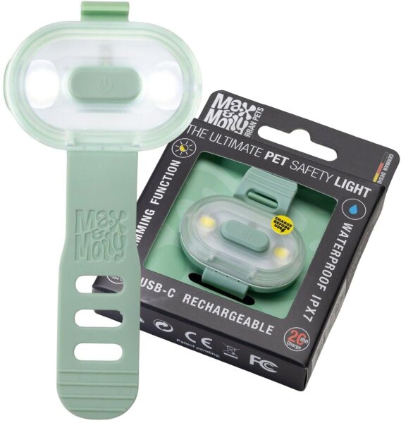 Max & Molly 800205 LED Safety Light Matrix 2.0 Ultra Jade