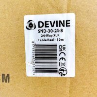 Devine SND-30-24-8 Stagesnake XLR stage reel 24-way 30 meters