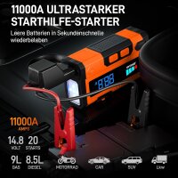 JDMCAR JN-8148 Jump Starter Power Bank, 5V / 2.4A, Car Battery Booster with LCD Display and LED Flashlight