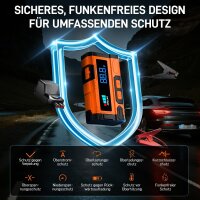 JDMCAR JN-8148 Jump Starter Power Bank, 5V / 2.4A, Car Battery Booster with LCD Display and LED Flashlight