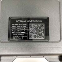 LiFePO4 SJY12 12V 100Ah Lithium Battery with Bluetooth and Charger, 100A