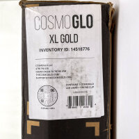 COSMOGLO XL LED Crescent Floor Lamp Gold, Mobile Phone Holder, 3 Light Colors, Height Adjustable