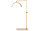 COSMOGLO XL LED Crescent Floor Lamp Gold, Mobile Phone Holder, 3 Light Colors, Height Adjustable