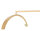 COSMOGLO XL LED Crescent Floor Lamp Gold, Mobile Phone Holder, 3 Light Colors, Height Adjustable