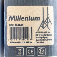 Millenium BS-2211B MKII Speaker Stand Set, 2 pieces, 304849, Black