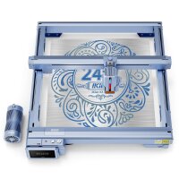 iKier K1 Pro 24W Lasergravierer — 410 × 410 mm Arbeitsfläche, 120 W elektrische Leistung, 100–240 V