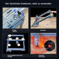 iKier K1 Pro 24W Lasergravierer — 410 × 410 mm Arbeitsfläche, 120 W elektrische Leistung, 100–240 V