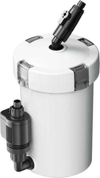 SunSun HW-603B, external aquarium filter, 400 l/h, 3 filter sponges, 1 filter fleece, filter media, filter pump, 50357