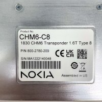 Nokia 1830 GX CHM6-C8 C-Band-Transponder, 1,6 Tbit/s, Typ 8, 800-2780-209