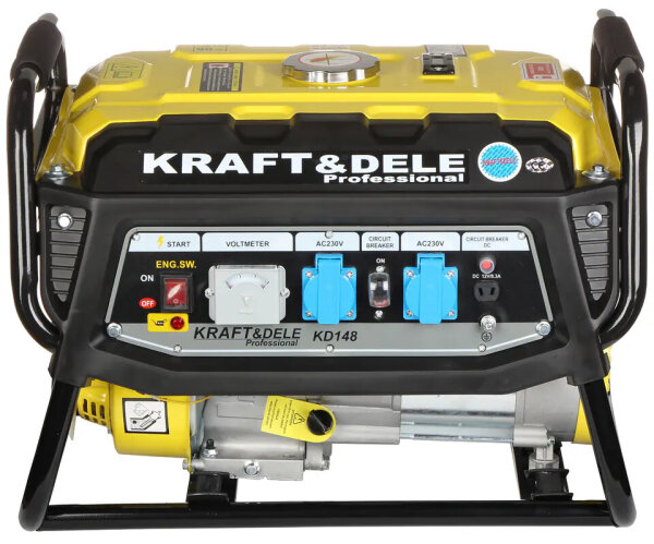 Kraft&Dele KD148 Benzin-Stromerzeuger, 3500W, KW6500, 230 V/12 V, 7 PS