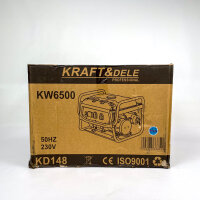 Kraft&Dele KD148 Benzin-Stromerzeuger, 3500W, KW6500, 230 V/12 V, 7 PS