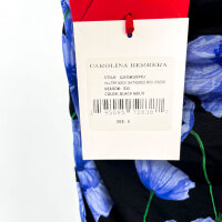 Carolina Herrera S2515N501PPJ Neckholder-Midikleid mit Raffungen Schwarz/Mehrfarbig Größe S