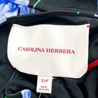 Carolina Herrera S2515N501PPJ Neckholder-Midikleid mit Raffungen Schwarz/Mehrfarbig Größe S