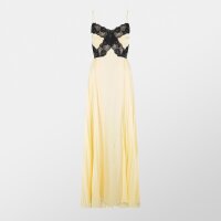 Self-Portrait Satin Lace Maxi Dress SS25-039X-Y...