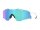 Oakley Cybr Zero OO9512D-0239 Unisex Sunglasses, Prizm Sapphire, White, Lens 39 mm, Temples 125 mm