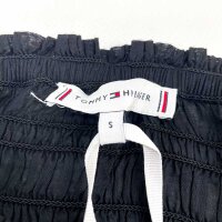 Tommy Hilfiger UW0UW06186 BDS Damenkleid mit Smok-Effekt Größe S Schwarz