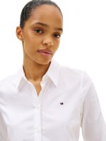Tommy Hilfiger WW0WW43577 Damen-Langarmhemd Stretch Regular Weiß Größe 46