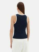 Tommy Hilfiger WW0WW44572 C1G Damen-Tanktop Contrast Soft Slim Fit Dunkelblau Größe M
