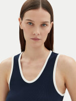 Tommy Hilfiger WW0WW44572 C1G Damen-Tanktop Contrast Soft Slim Fit Dunkelblau Größe M