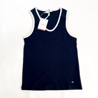 Tommy Hilfiger WW0WW44572 C1G Damen-Tanktop Contrast Soft Slim Fit Dunkelblau Größe M