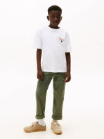 Tommy Hilfiger Seasonal Texture Print Boys T-Shirt, Size 12 Years, White, KB0KB09941 YBR