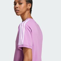adidas IY2103 Damen-T-Shirt, 3-Streifen, Preloved Lila, Größe XL