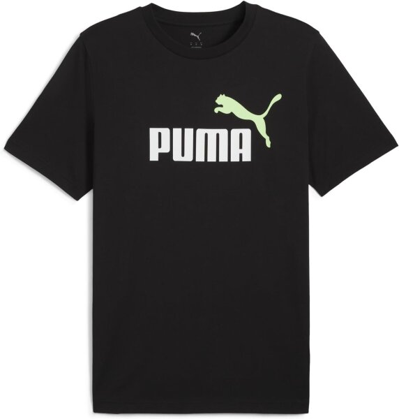 PUMA Color No. 1 Logo Tee Mens T-Shirt, Size L, Black/Green, 684708 51
