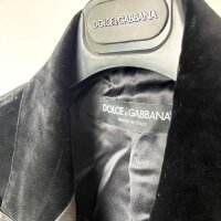 Dolce & Gabbana Damen-Samtblazer Smokingstil, kurz geschnitten, Schwarz, Größe 44