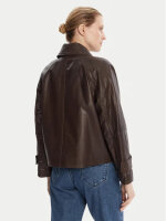 Weekend Max Mara Berbice Damen-Nappalederjacke, Größe 34, Dunkelbraun