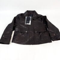 Weekend Max Mara Berbice Damen-Nappalederjacke, Größe 34, Dunkelbraun