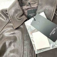 Weekend Max Mara Berbice Damen-Nappalederjacke, Größe 34, Dunkelbraun