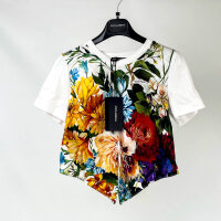Dolce & Gabbana Womens Crop T-Shirt, Size 40, White, F8V75Z