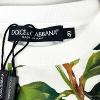 Dolce & Gabbana Womens Crop T-Shirt, Size 40, White, F8V75Z
