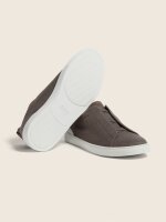 ZEGNA 4509331069 Low-Top-Sneaker Triple Stitch Fabric Dunkelbraun Herren EU 41