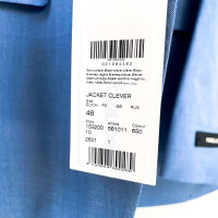 KARL LAGERFELD 155200102601 Sakko Clever-Road Slim Fit Hellblau meliert Schurwolle-Viskose Größe 48