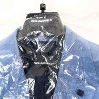 KARL LAGERFELD Clever-Road Sakko für Herren Slim Fit Hellblau meliert Schurwolle-Viskose 155200102601