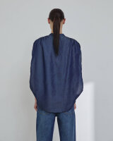DARKPARK WJE27 FAC129 leichte Jersey ärmellose Bluse Denimblau Größe S
