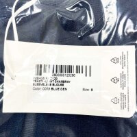 DARKPARK WJE27 FAC129 leichte Jersey ärmellose Bluse Denimblau Größe S