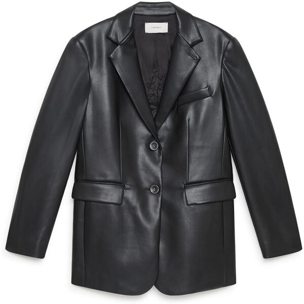 Maliparmi JD6449-50659 Blazer Leather Look Womens Size 42 Black